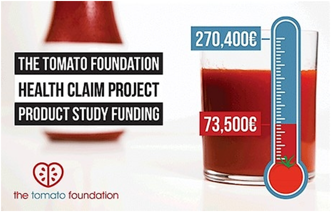 Tomato Foundation Health Claim Project reaches 25% of funding target